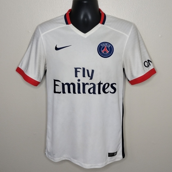 Nike Paris Saint Germain PSG Men Small Jersey 2015 White PLEASE READ - Picture 1 of 10